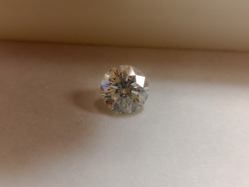 1.62 CT Natural Round Brilliant KL I2 *Fracture Filled*