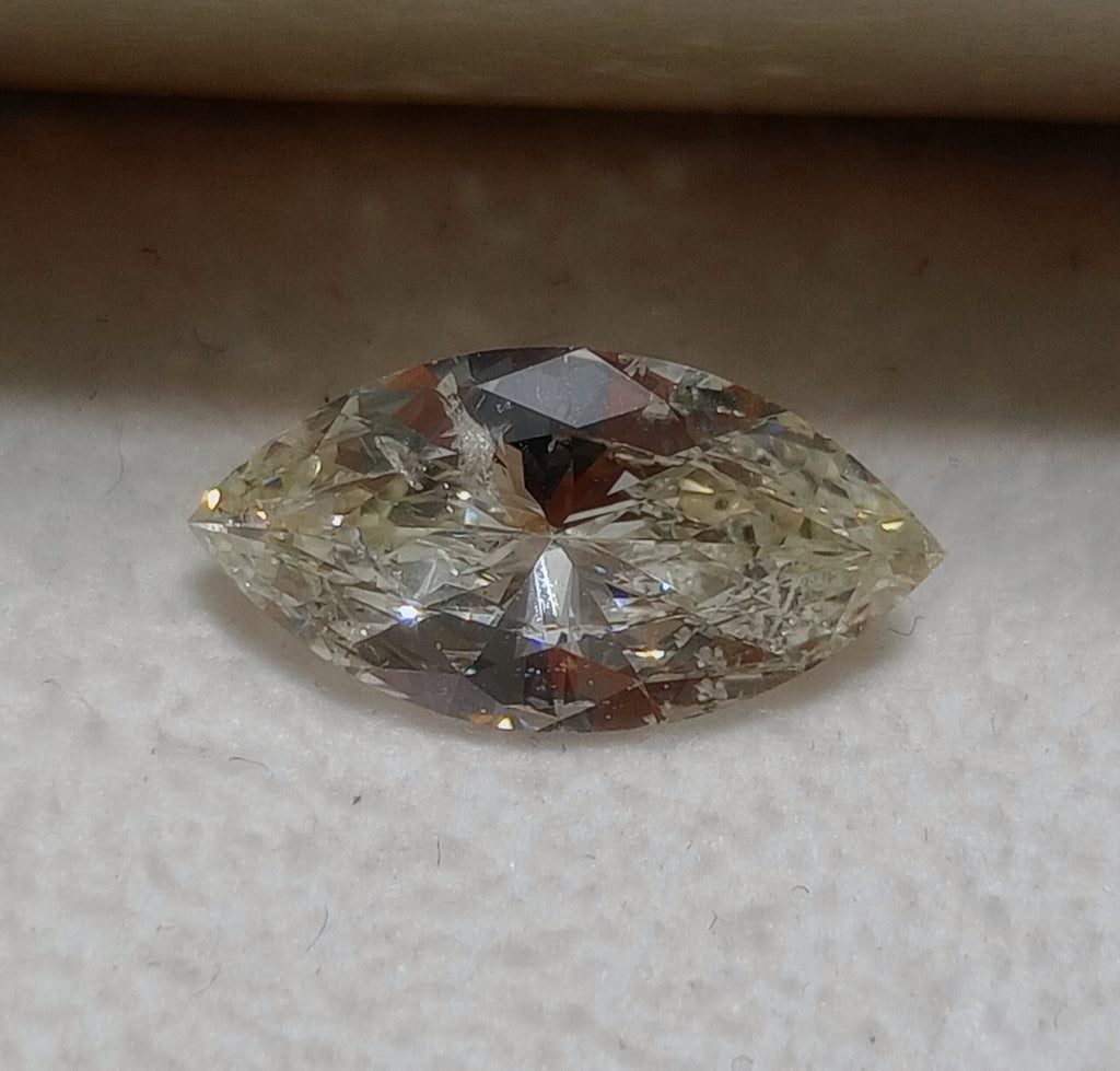 2.04 CT Marquise Cut Natural Diamond L-M I1