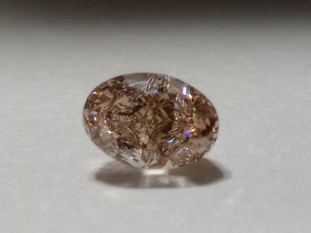 GIA 1.52 CT Natural Oval Modified Brilliant UV Light Brown  VVS2 EX VG