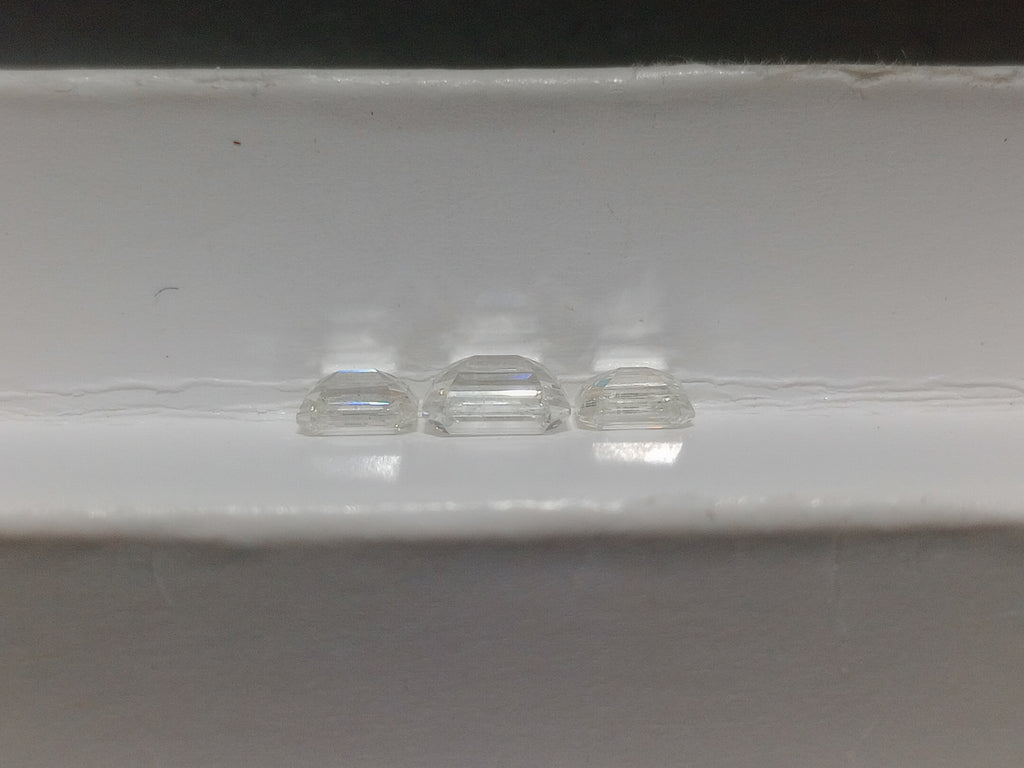 1.24 CTW Emerald Cut Natural Diamonds (3) H-I VS