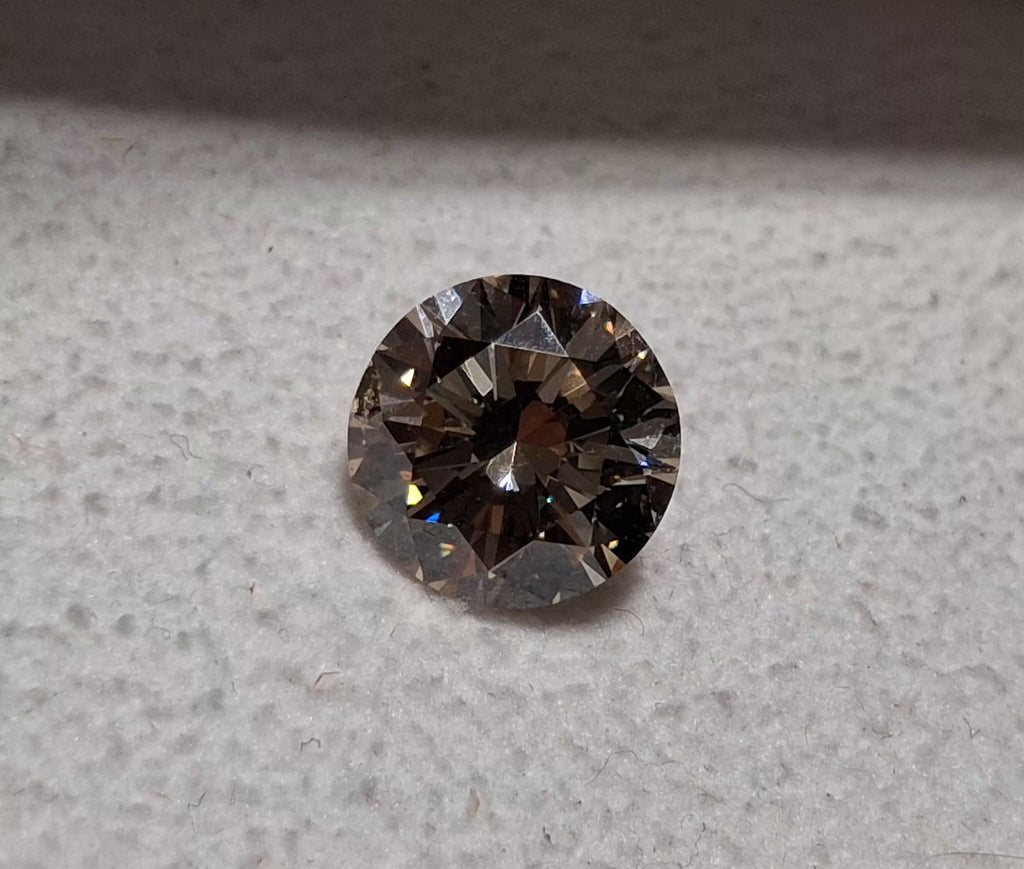 GIA 2.00 CT Natural Round Brilliant YZ Light Brown SI1 EX EX VG