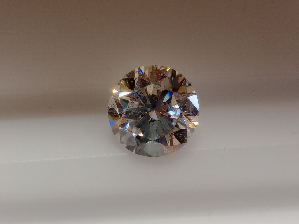 GIA 3.13 CT Round Diamond, E, I2