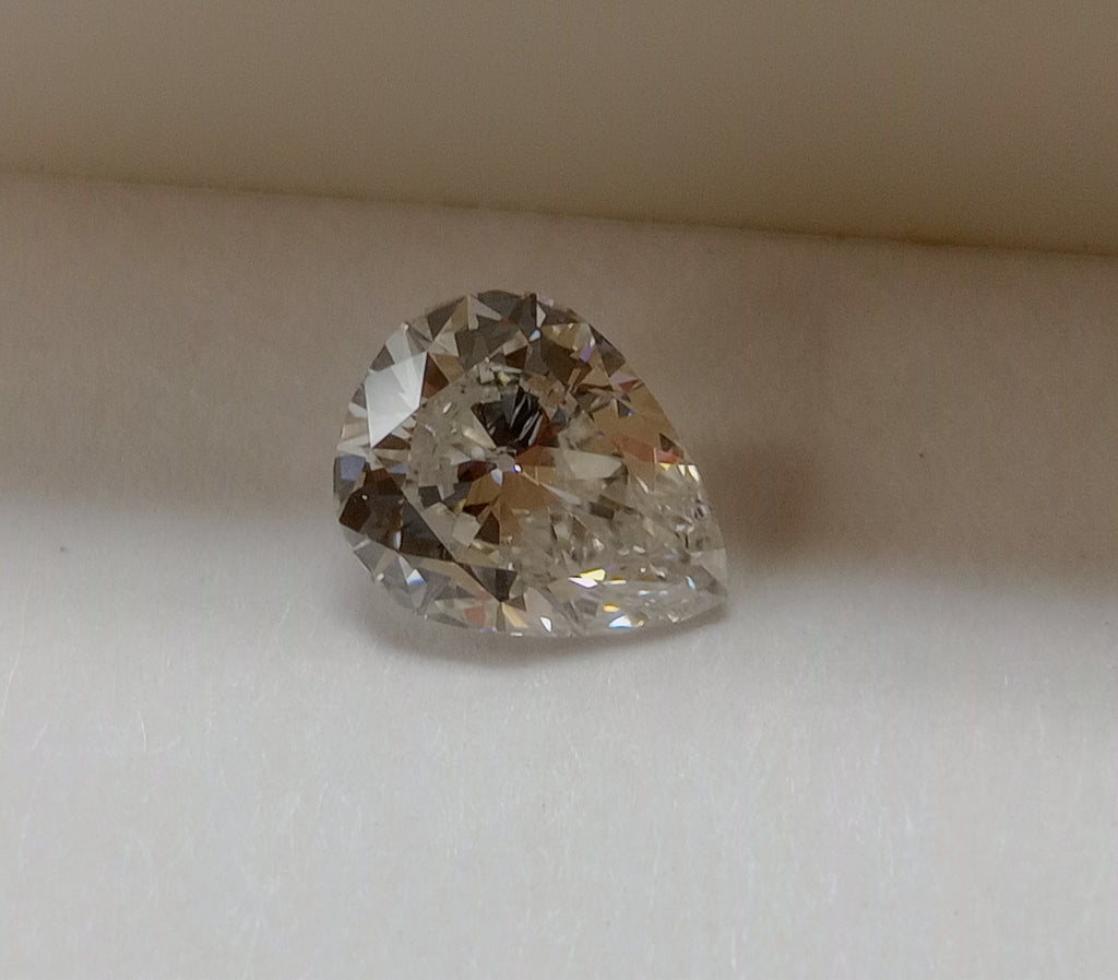 GIA 1.15 CT Pear Diamond, G, SI2 OLD CUT