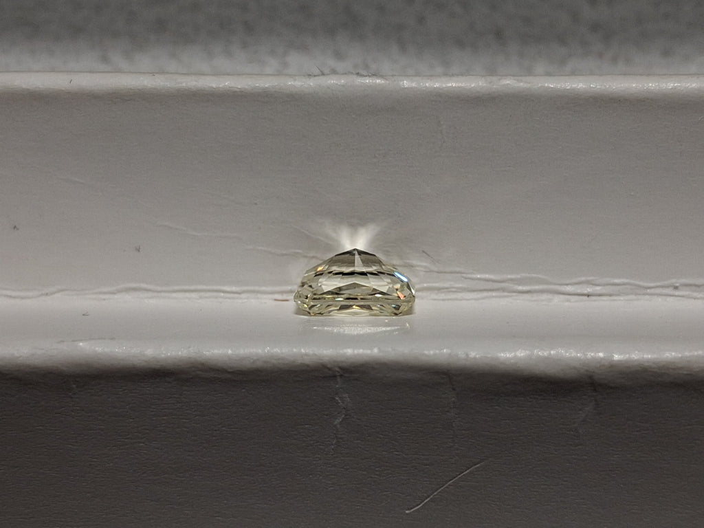 GIA 0.96 CT Natural Radiant Cut S-T Internally Flawless EX EX