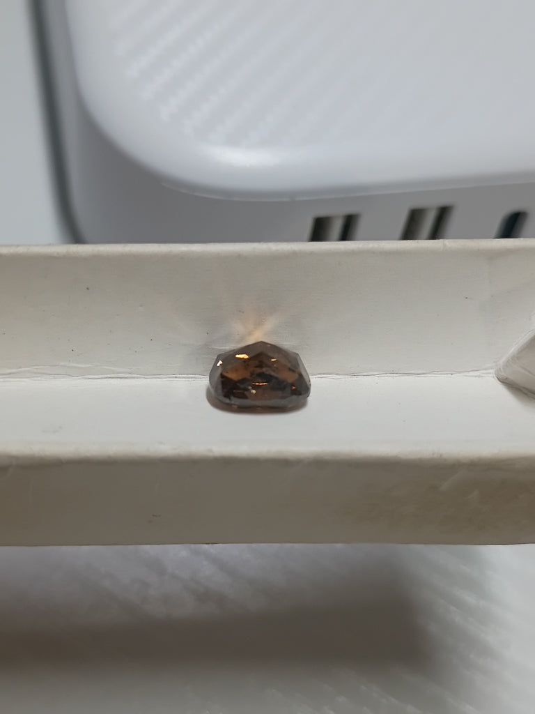 2.67 CT Natural Cushion Cut Very Dark Brown I1