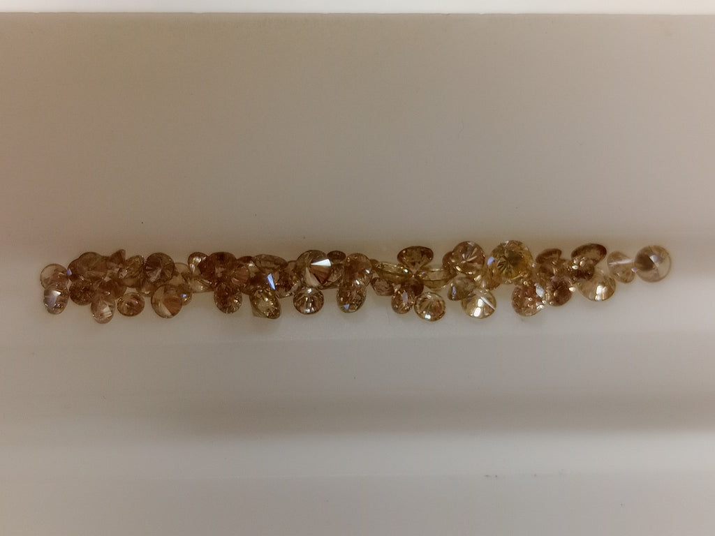 Natural Round Diamond Lot, I2-SI, K+ Brown 3.48 CTW (85 PC)