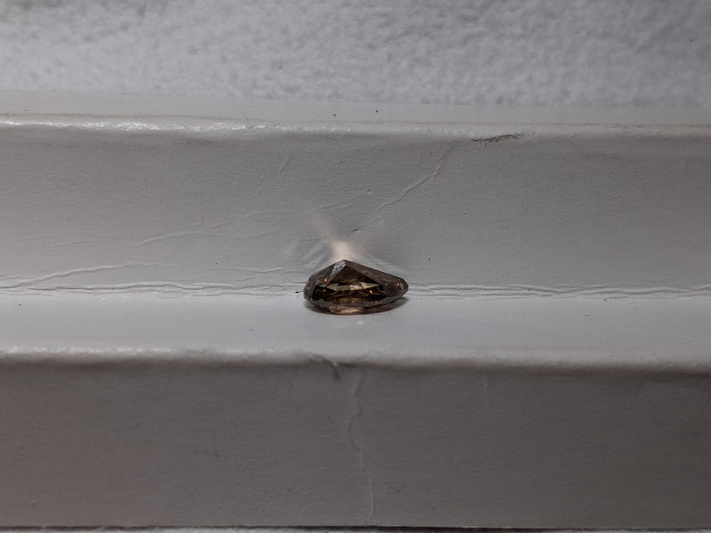 1.02 CT Natural Salt & Pepper-Like Pear Cut Imperfect