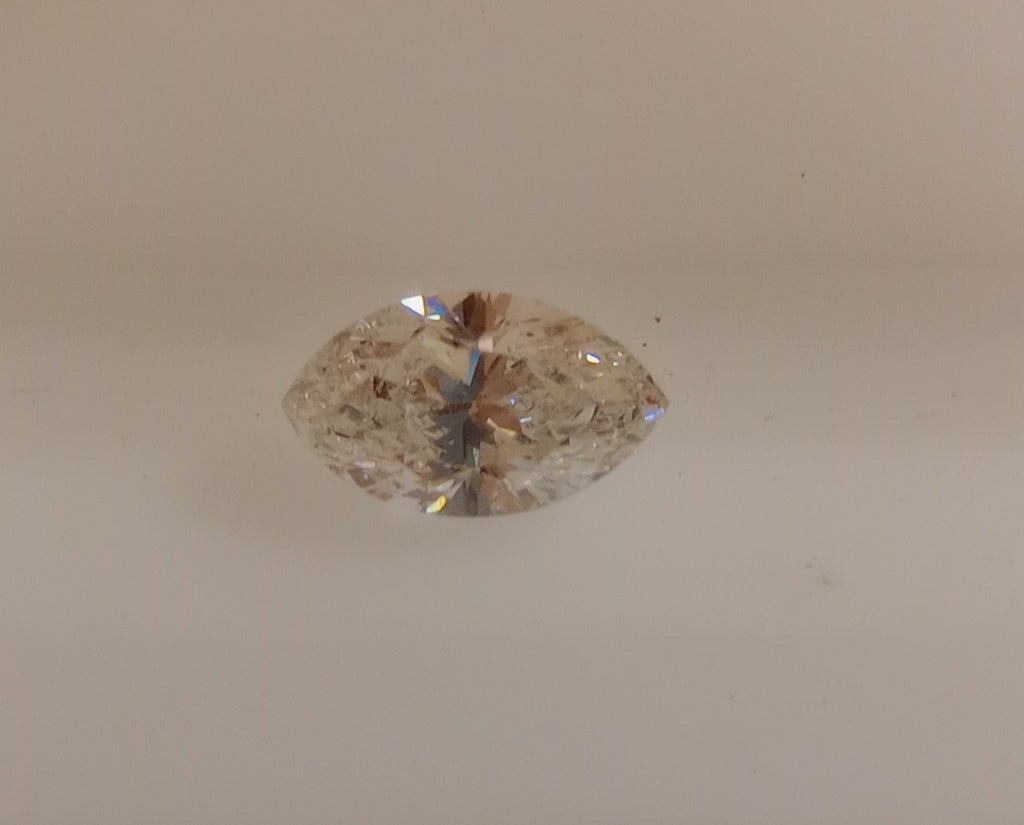 GIA 0.80 CT Marquise Diamond, F, I1 (-69)