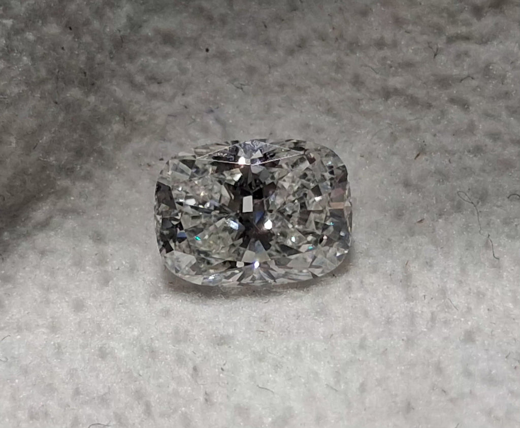 GIA 1.20 CT Natural Elongated Cushion H SI2 EX EX