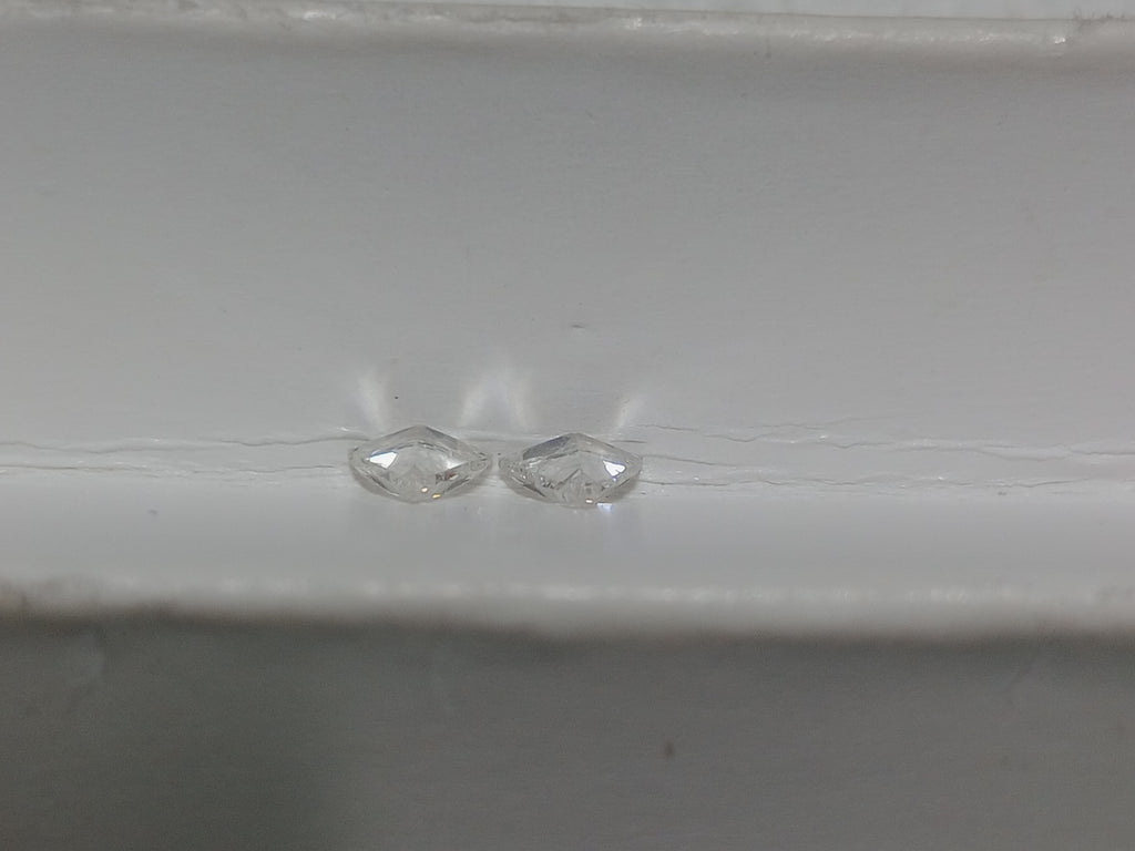 0.28 CTTW Trilliant Cut Natural Diamond Pair G-H SI+