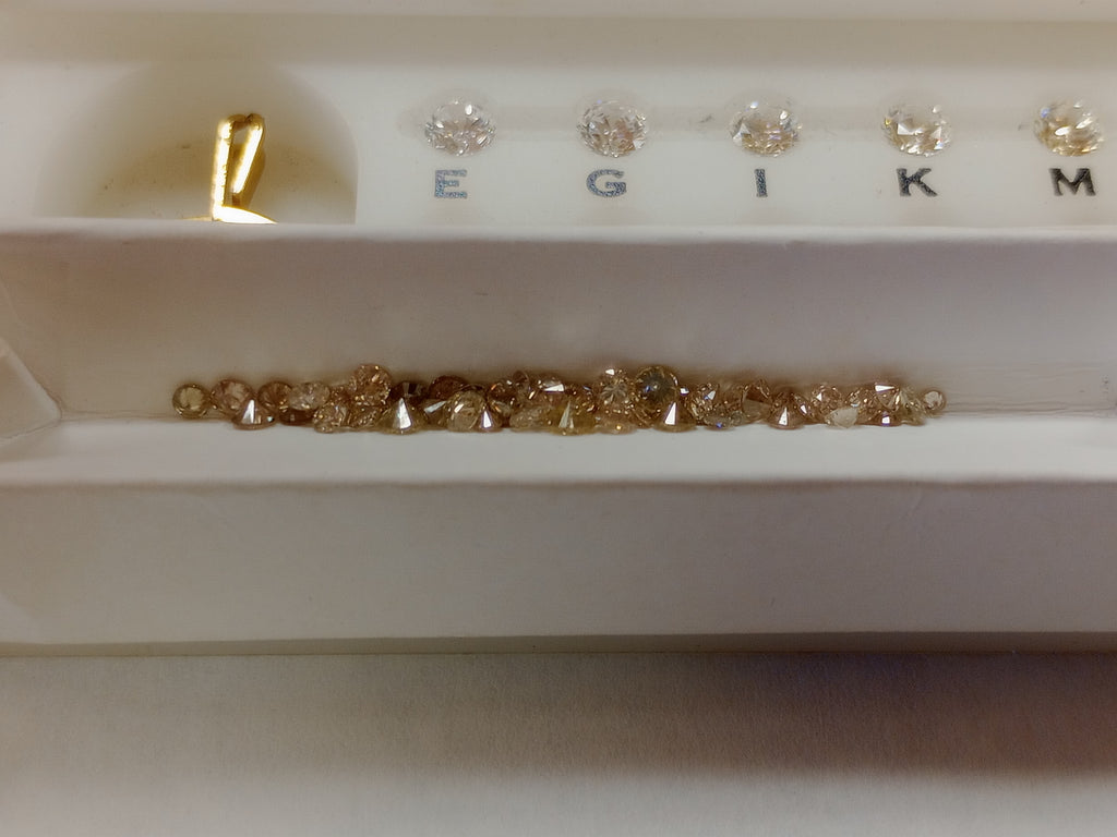 Natural Round Diamond Lot, I2-SI, K+ Brown 3.48 CTW (85 PC)