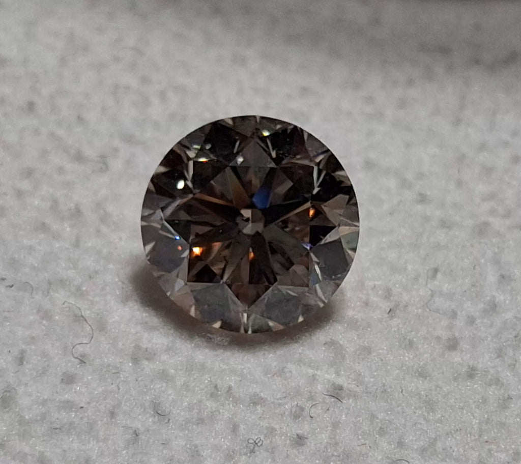 GIA 2.01 CT Natural Round Brilliant ST Light Brown SI1